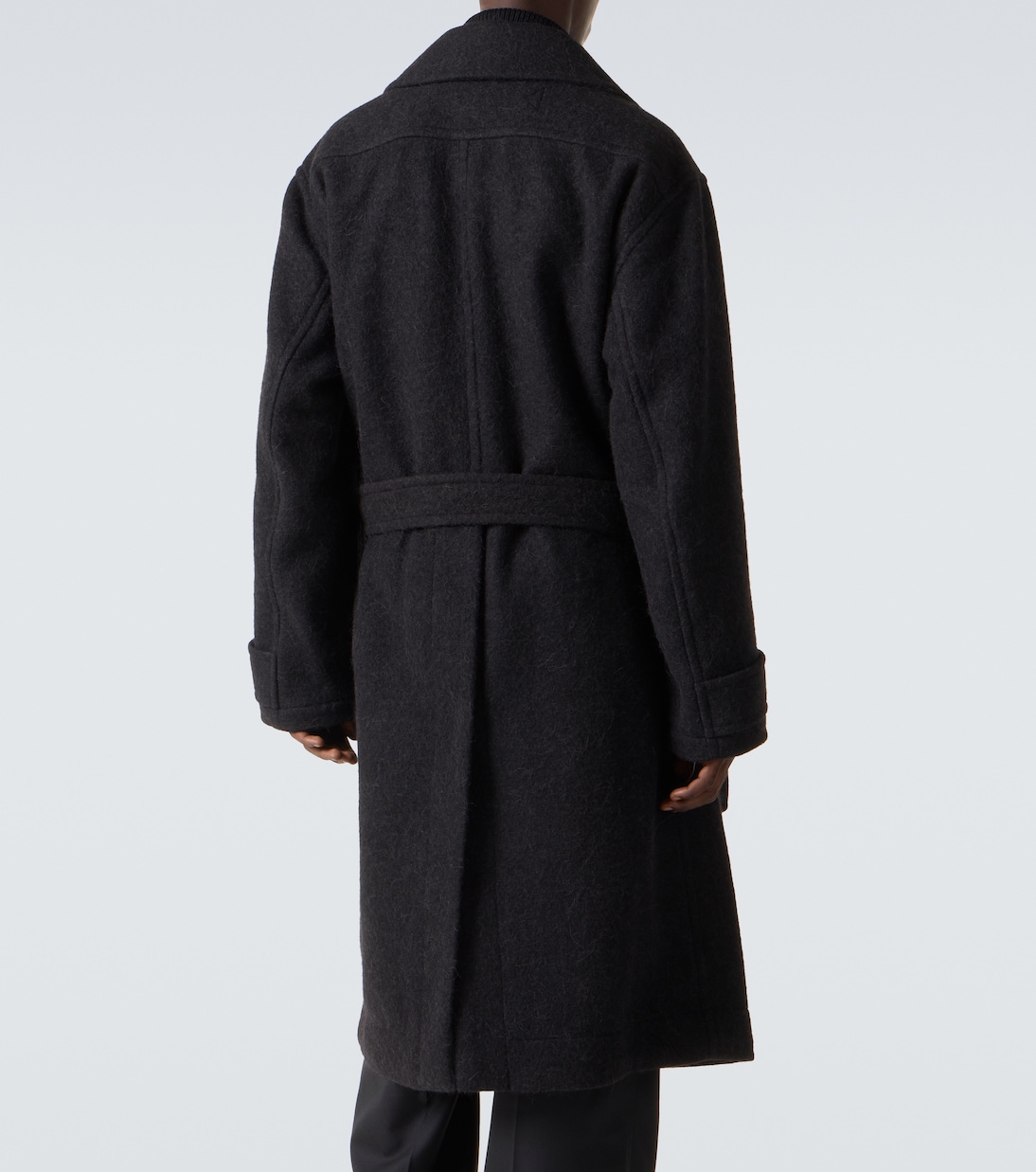 Lemaire Belted alpaca and wool overcoat - Detail 4