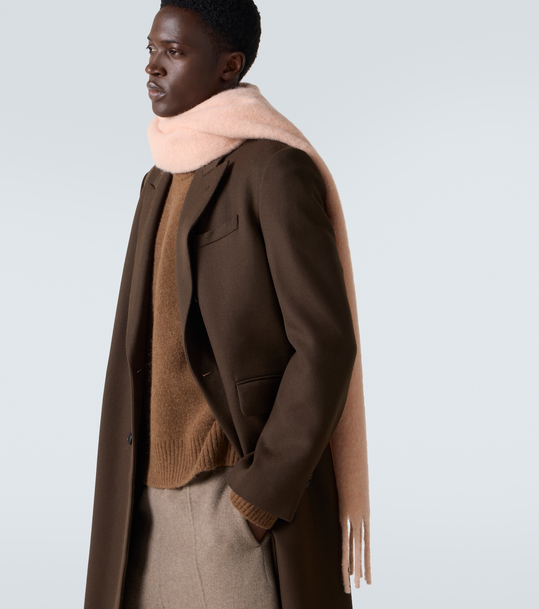 AMI Paris Ami de Cur alpaca and wool-blend scarf - Detail 2