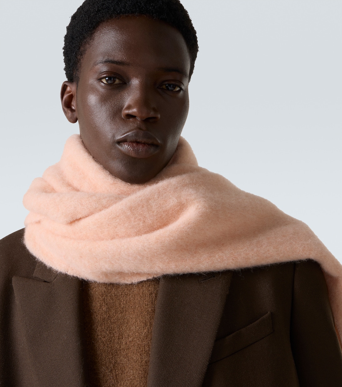 AMI Paris Ami de Cur alpaca and wool-blend scarf - Detail 3