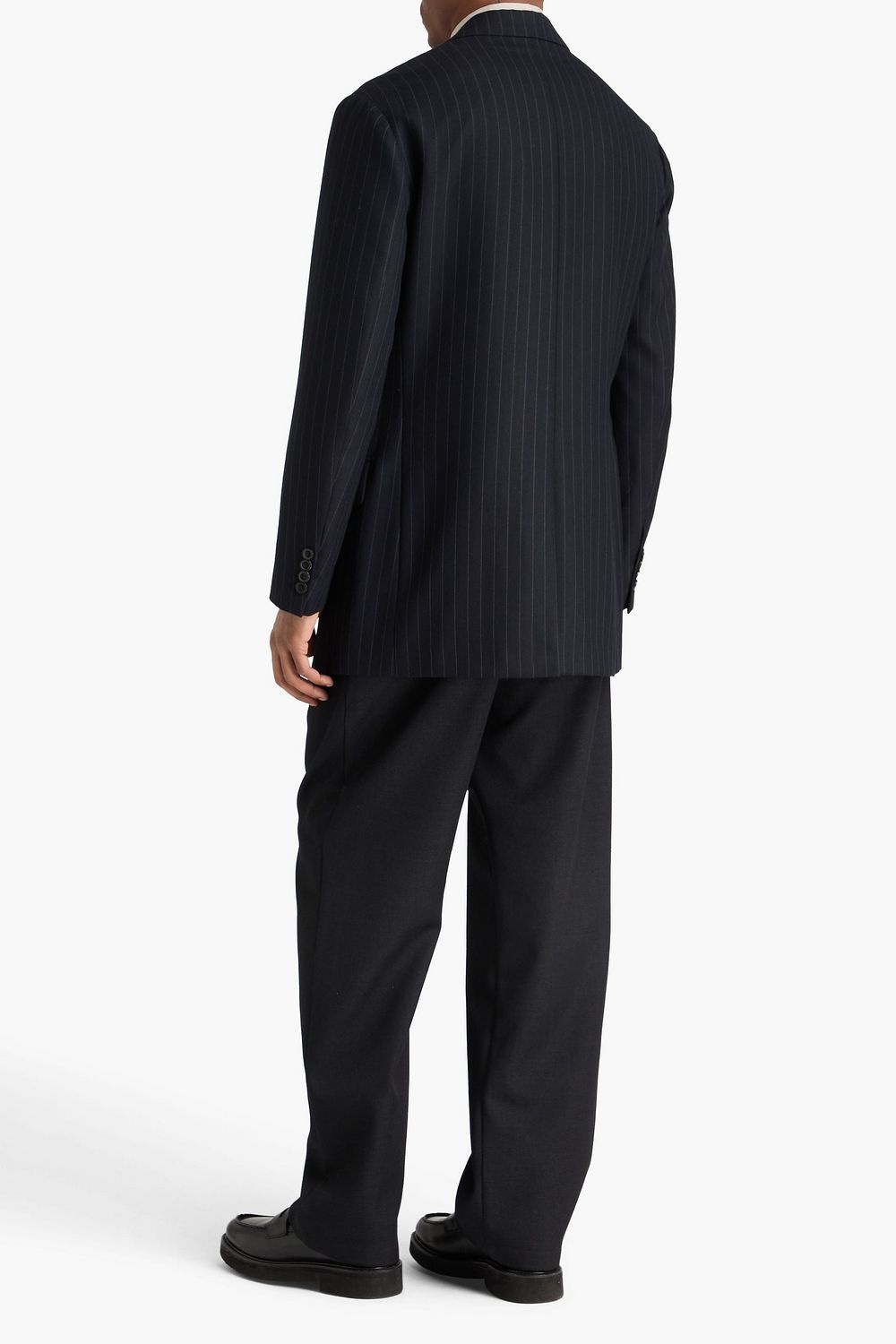 Dries Van Noten Pinstriped wool-twill blazer - Detail 4