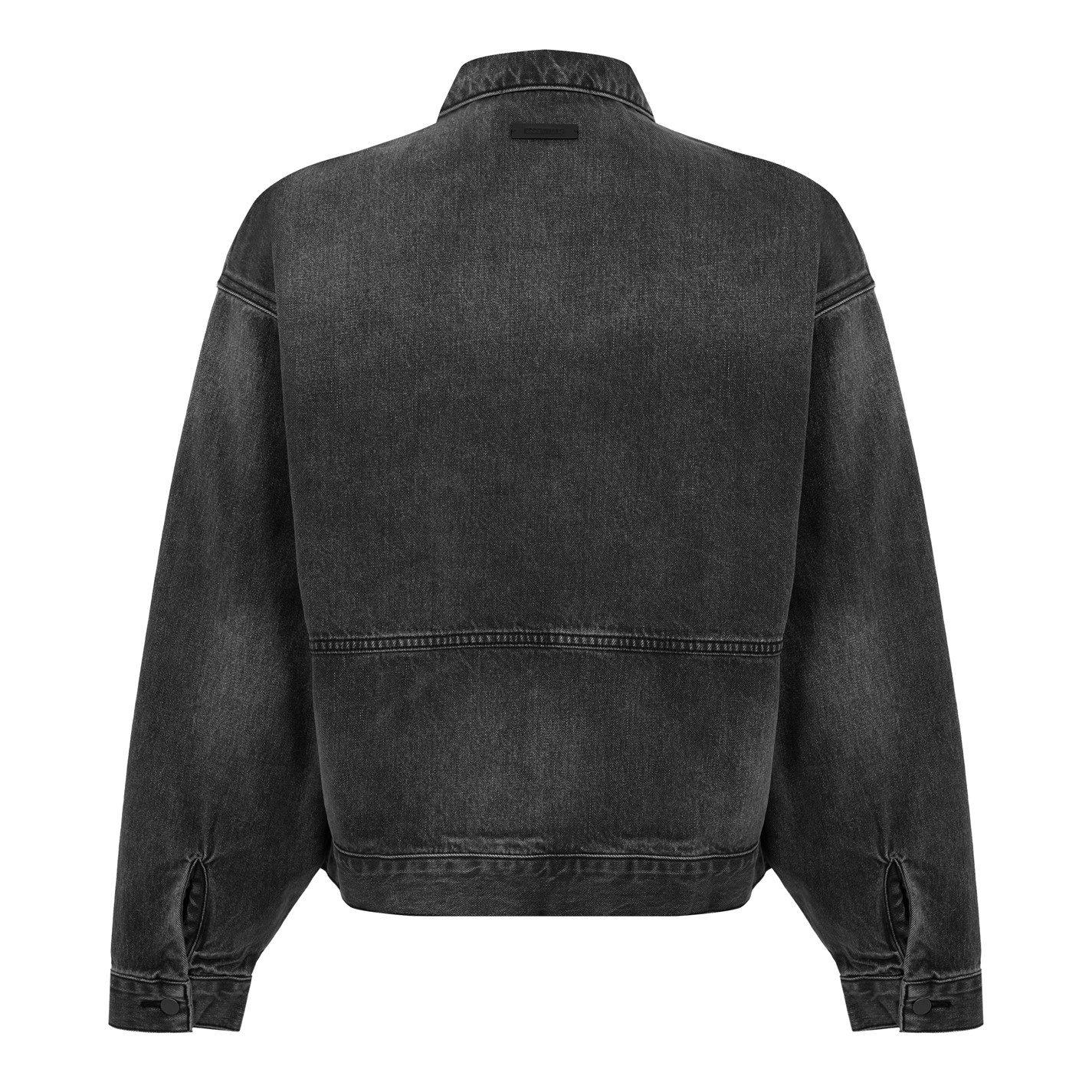 Fear of God Essentials Men's Trucker Cotton Faded Wash Denim Jacket - Detail 8