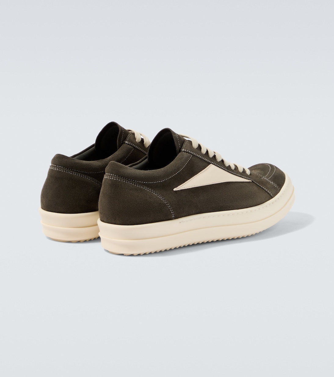 Rick Owens Vintage leather-trimmed suede sneakers - Detail 6