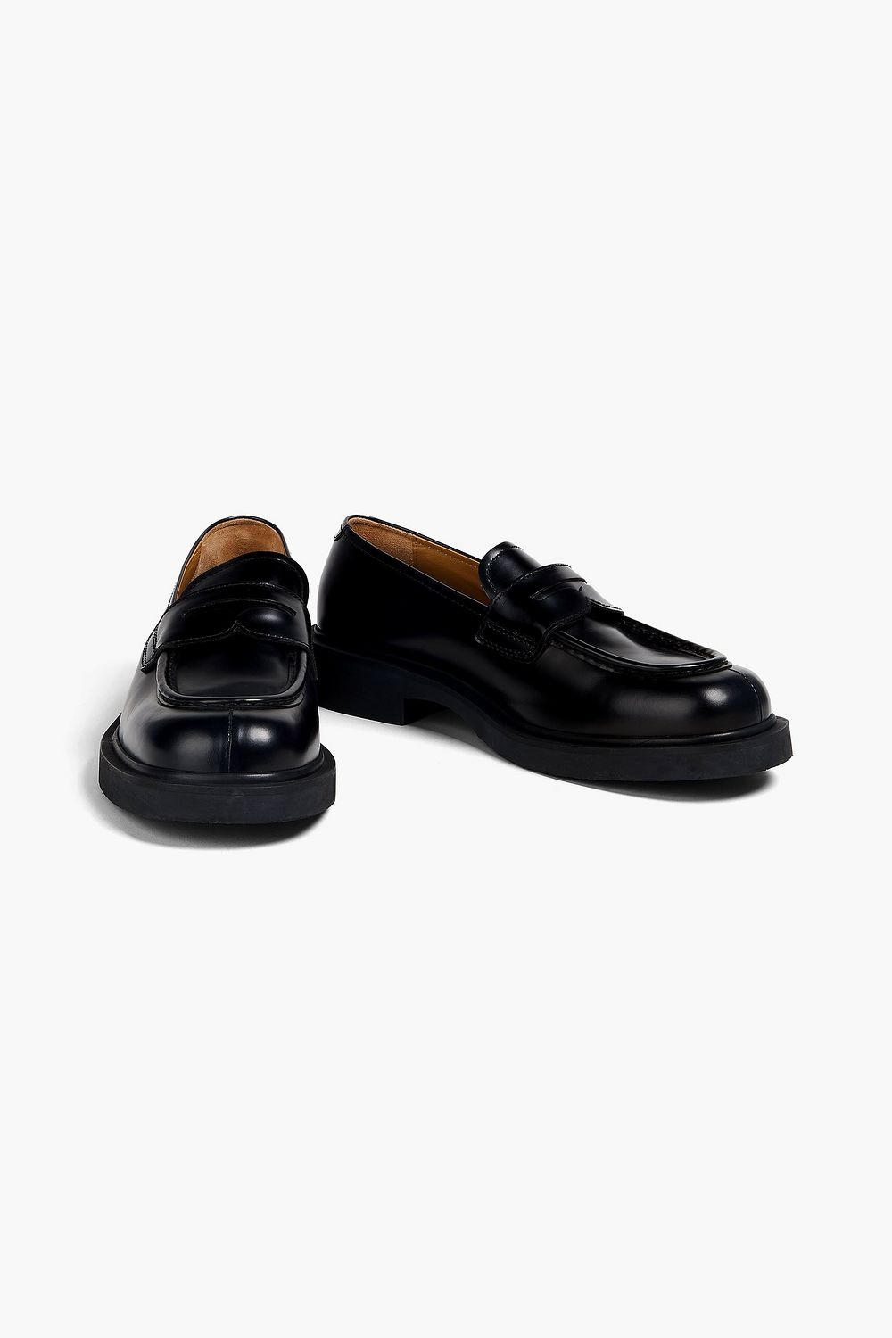 Sandro Glossed-leather penny loafers - Detail 2