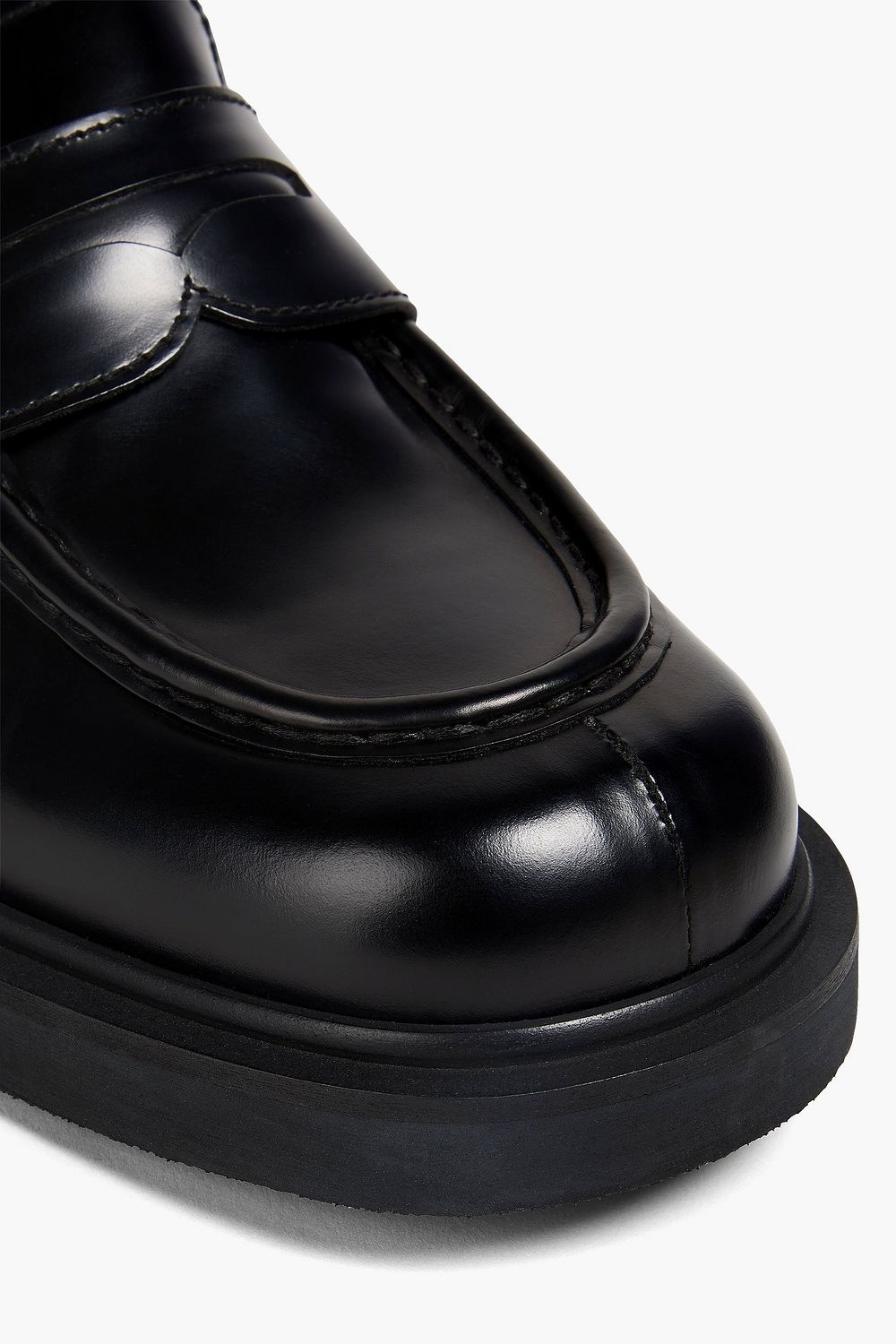 Sandro Glossed-leather penny loafers - Detail 3