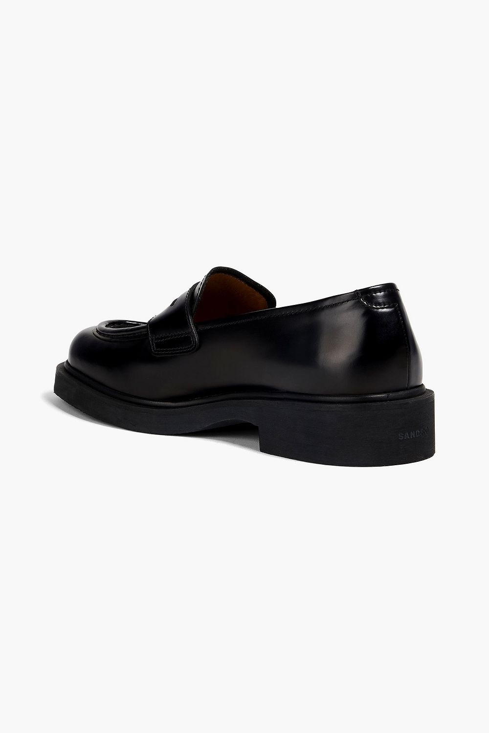 Sandro Glossed-leather penny loafers - Detail 4