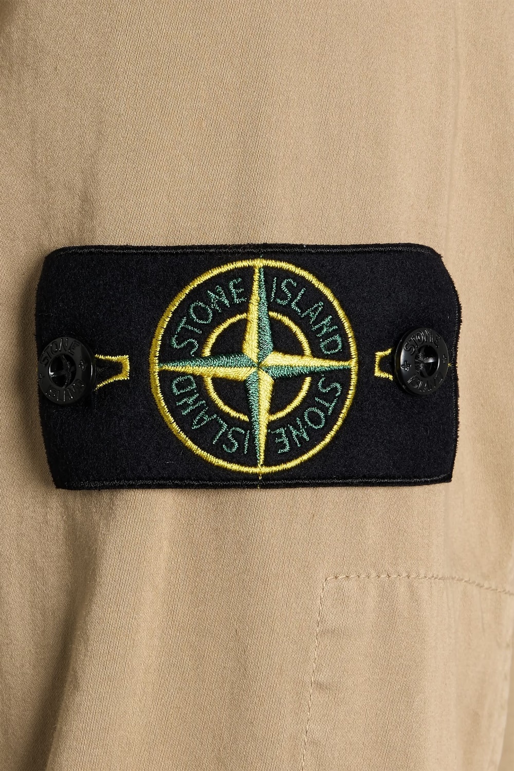Stone Island Appliquéd Cotton-blend Twill Overshirt - Detail 3