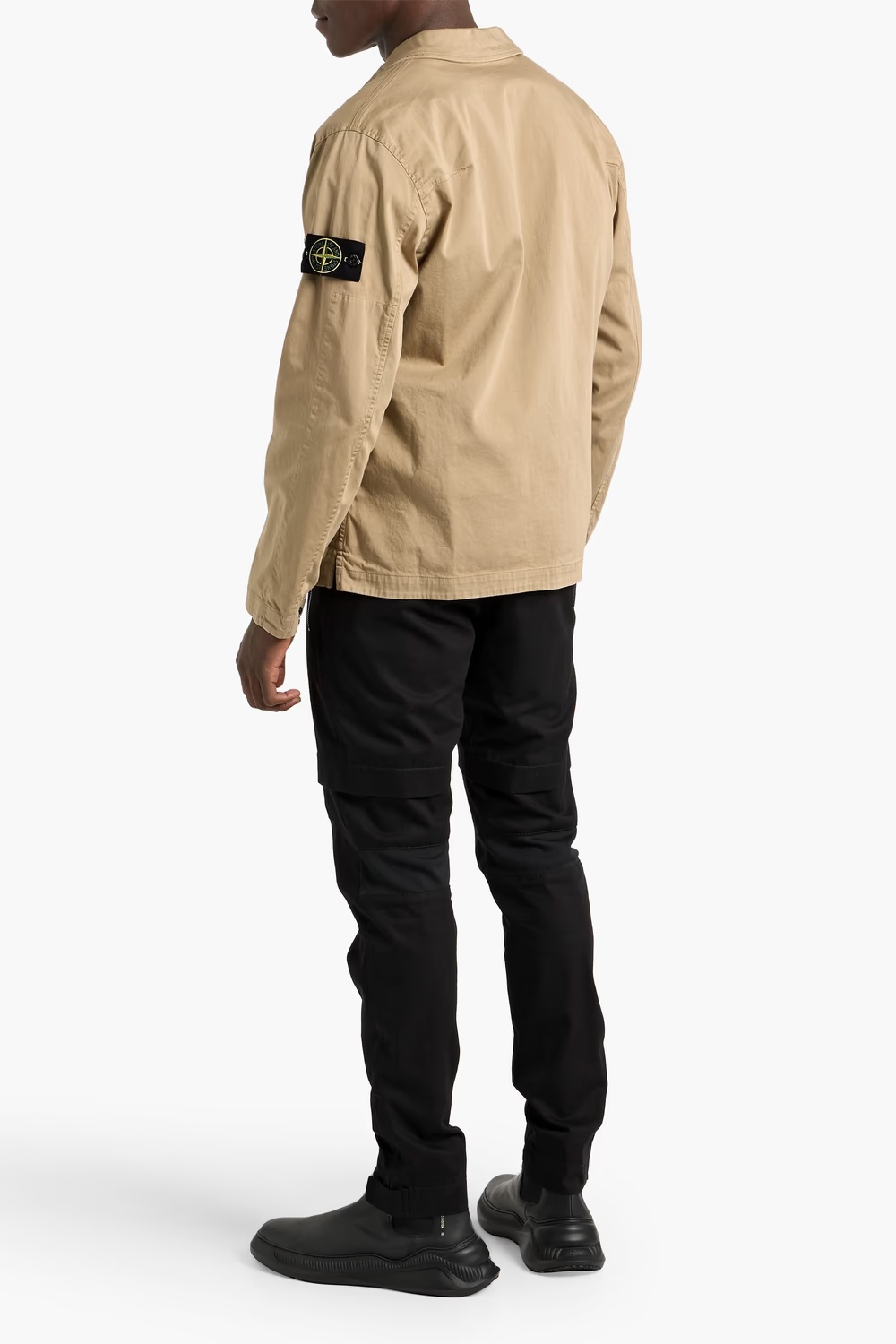 Stone Island Appliquéd Cotton-blend Twill Overshirt - Detail 4