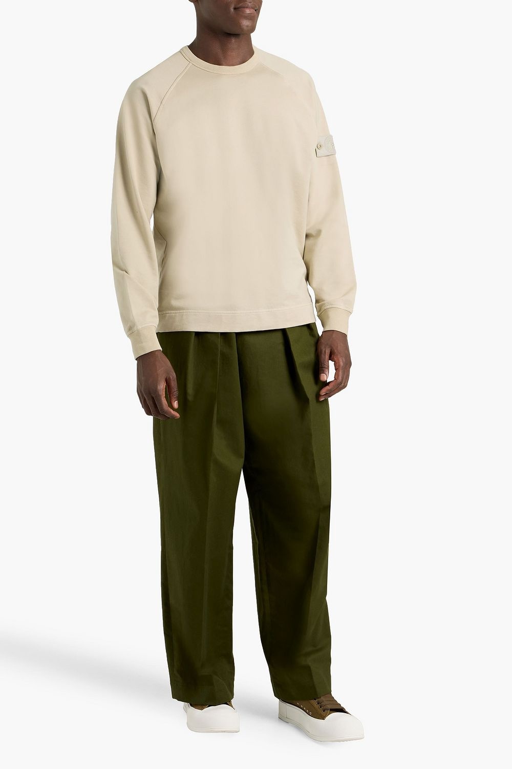 Stone Island Appliquéd French Cotton-blend Terry Sweatshirt - Detail 2