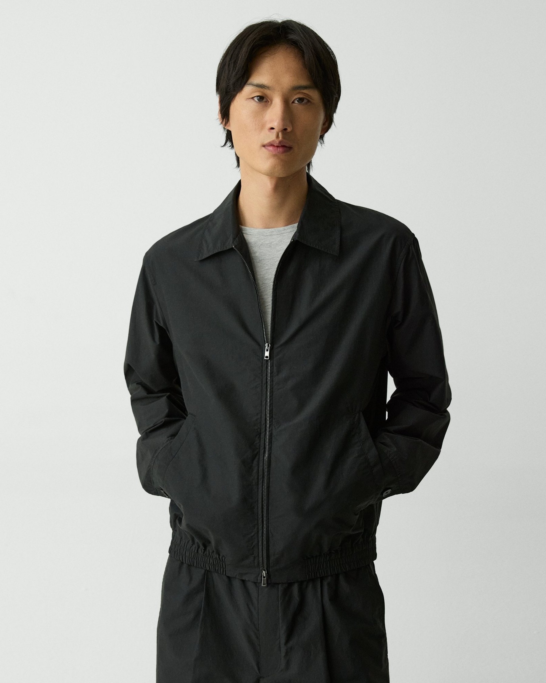 Theory Blouson Zip Jacket in Cotton-Blend - Detail 2