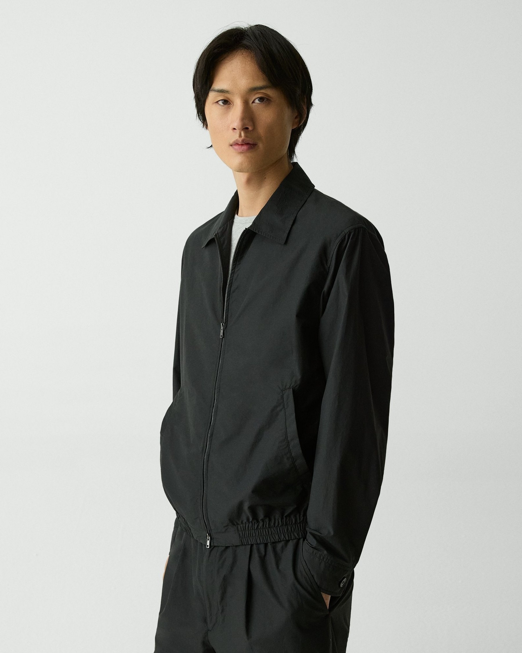 Theory Blouson Zip Jacket in Cotton-Blend - Detail 3