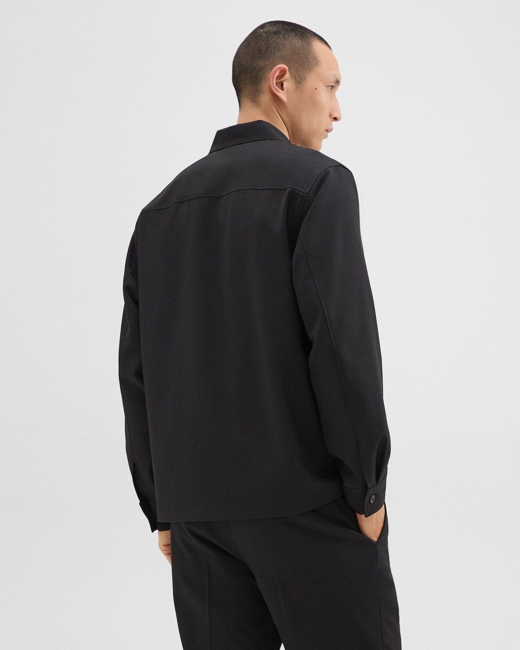 Theory Overshirt in Wool-Blend Twill - Detail 4